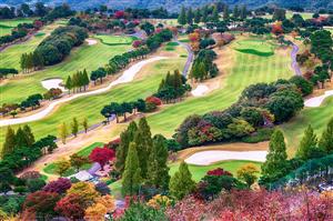 pretty autumn golf course