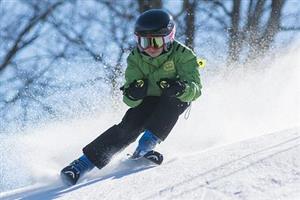 Boy skiing.